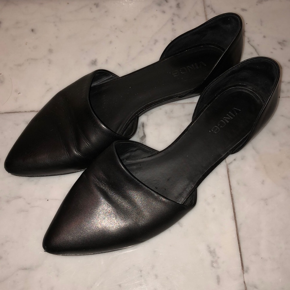 Vince Pointed Toe D’orsay Flats